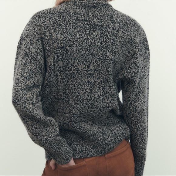 Zara cut out knit sweater size M - Picture 6 of 7